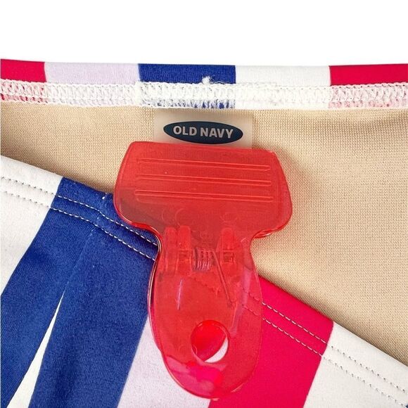 Old Navy Red White Blue Purple Striped Bikini Bottoms Small - Picture 6 of 6